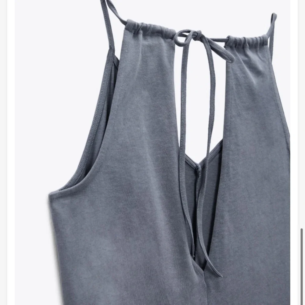 NWT Zara One Piece Jumpsuit Onsie Grey Blue Size S